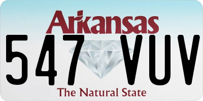 AR license plate 547VUV