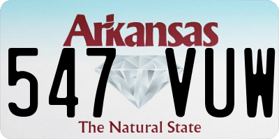 AR license plate 547VUW