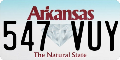 AR license plate 547VUY