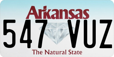 AR license plate 547VUZ
