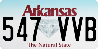 AR license plate 547VVB