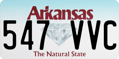 AR license plate 547VVC