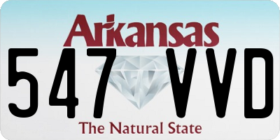 AR license plate 547VVD
