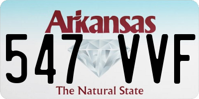 AR license plate 547VVF