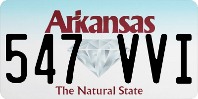 AR license plate 547VVI