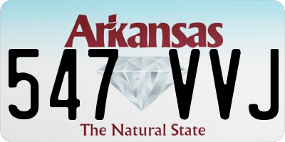 AR license plate 547VVJ