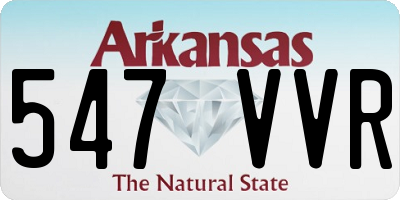 AR license plate 547VVR