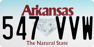 AR license plate 547VVW
