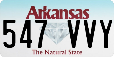AR license plate 547VVY