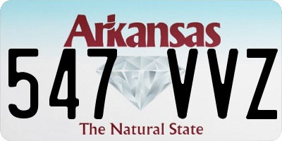 AR license plate 547VVZ
