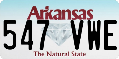 AR license plate 547VWE