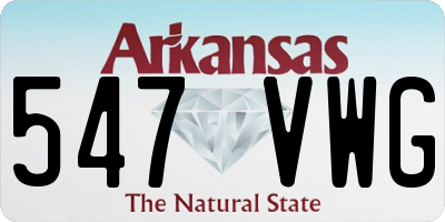 AR license plate 547VWG