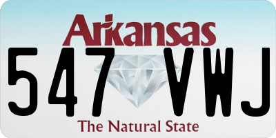 AR license plate 547VWJ