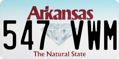 AR license plate 547VWM