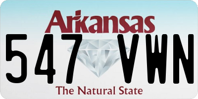 AR license plate 547VWN