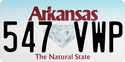 AR license plate 547VWP