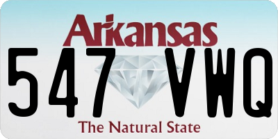 AR license plate 547VWQ