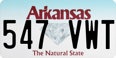 AR license plate 547VWT