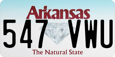 AR license plate 547VWU