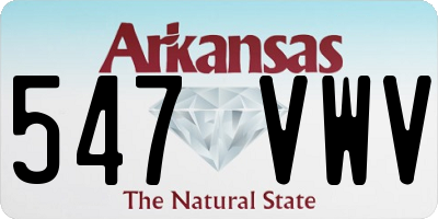 AR license plate 547VWV