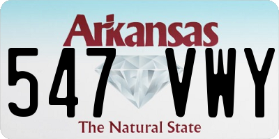 AR license plate 547VWY