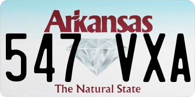 AR license plate 547VXA