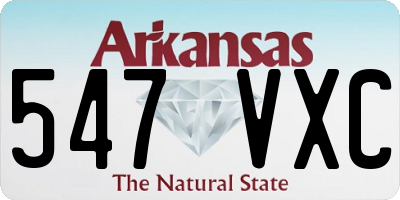 AR license plate 547VXC