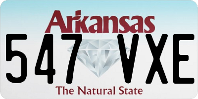 AR license plate 547VXE