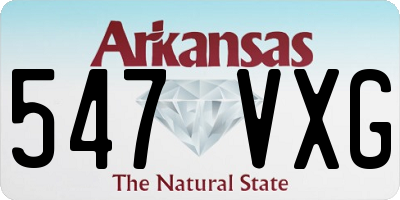 AR license plate 547VXG