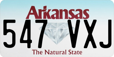 AR license plate 547VXJ