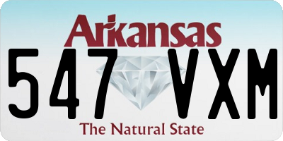 AR license plate 547VXM
