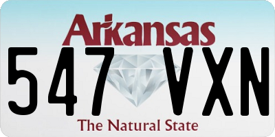 AR license plate 547VXN