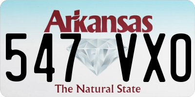 AR license plate 547VXO