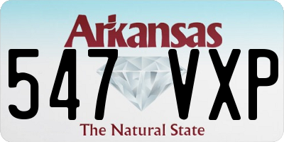 AR license plate 547VXP