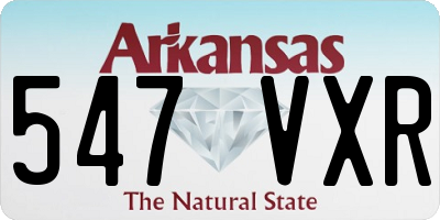 AR license plate 547VXR
