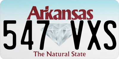 AR license plate 547VXS