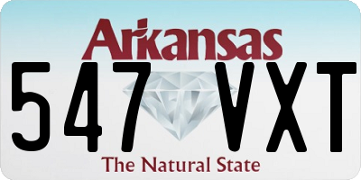 AR license plate 547VXT