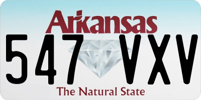 AR license plate 547VXV