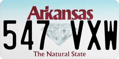 AR license plate 547VXW