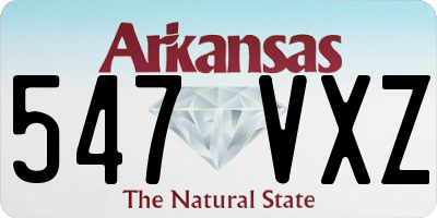 AR license plate 547VXZ