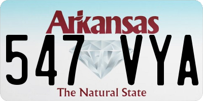AR license plate 547VYA