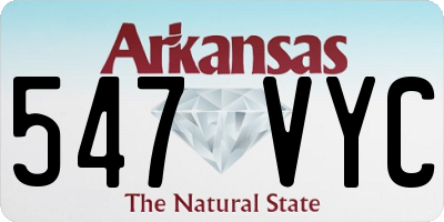 AR license plate 547VYC