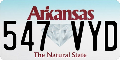 AR license plate 547VYD