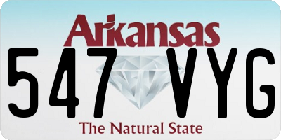 AR license plate 547VYG