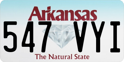 AR license plate 547VYI