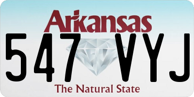 AR license plate 547VYJ