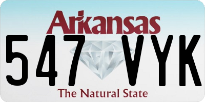 AR license plate 547VYK