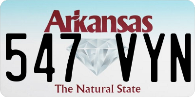 AR license plate 547VYN