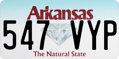 AR license plate 547VYP