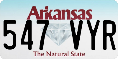 AR license plate 547VYR
